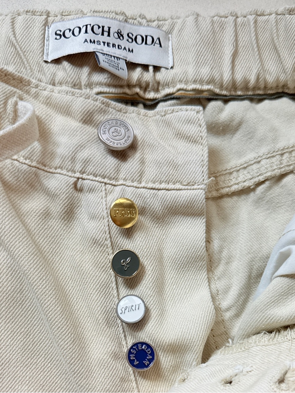 Scotch & Soda Light Blue Relaxed Wide-Leg Jeans with Drawstring